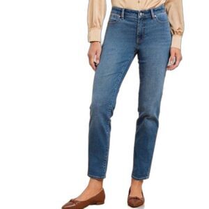 Talbots Blue Medium Wash Non-Distressed High Rise Slim Ankle Jeans Size 16W